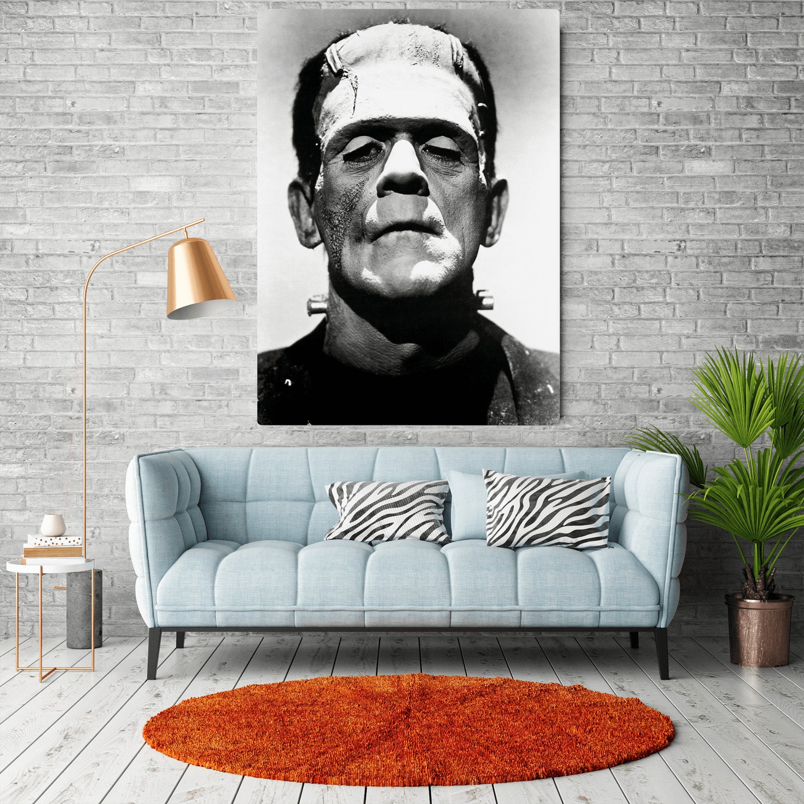 Boris Karloff as Frankenstein's Monster Textless Vintage Movie Poster ...