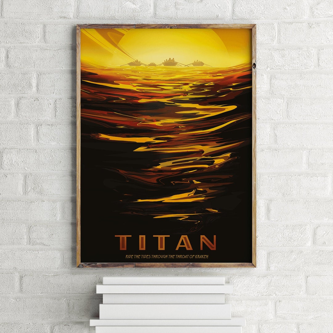 NASA Titan Travel Poster, Wall Art Design Print - Etsy