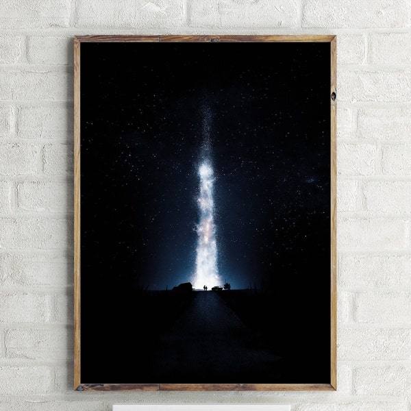 Interstellar Textless Minimalist Movie Poster, Wall art Print
