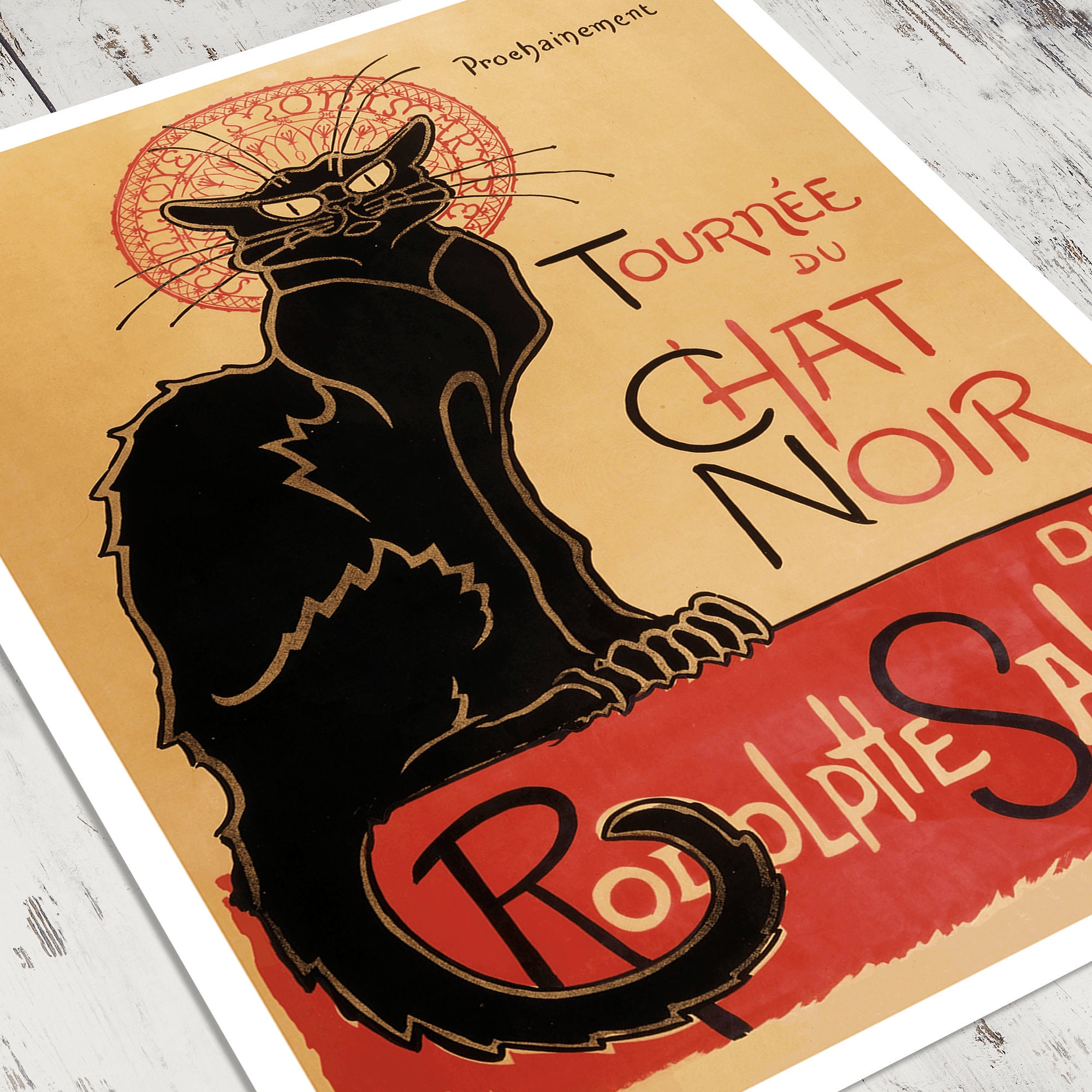 Le Chat Nor Vntage French Art Poster Prnt - Etsy
