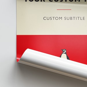 Custom and Personalized Penguin Books Cover, Book cover Poster, Wall Art Decor, Book Art, image 4
