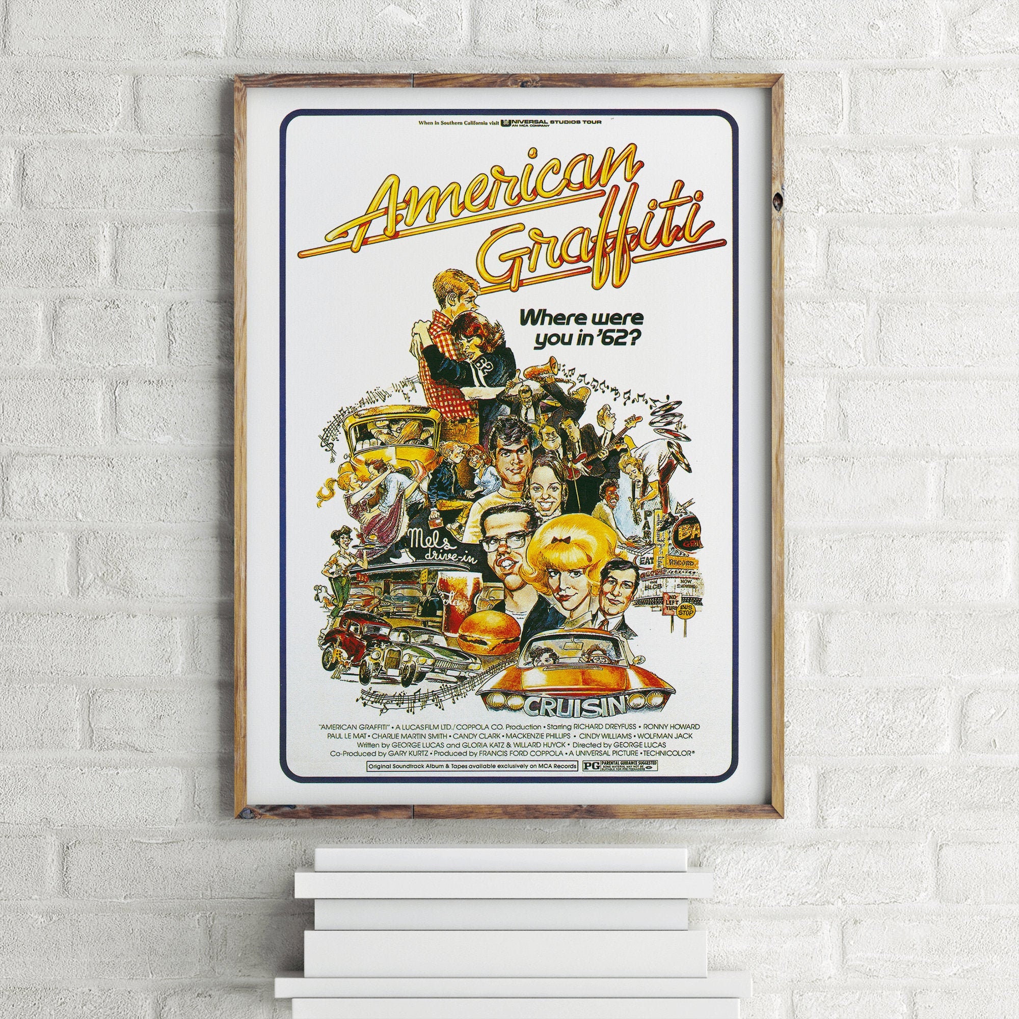 American Graffiti 1973 Movie Poster metal tin sign man cave wall restaurant pub American Graffiti 1973 Movie Poster metal tin sign man cave wall restaurant pub