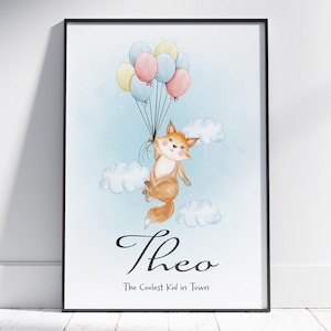Póster infantil personalizado y personalizado: impresión para niños, póster para niños, impresión para niños, póster para niños, arte de pared para guardería, regalo para baby shower
