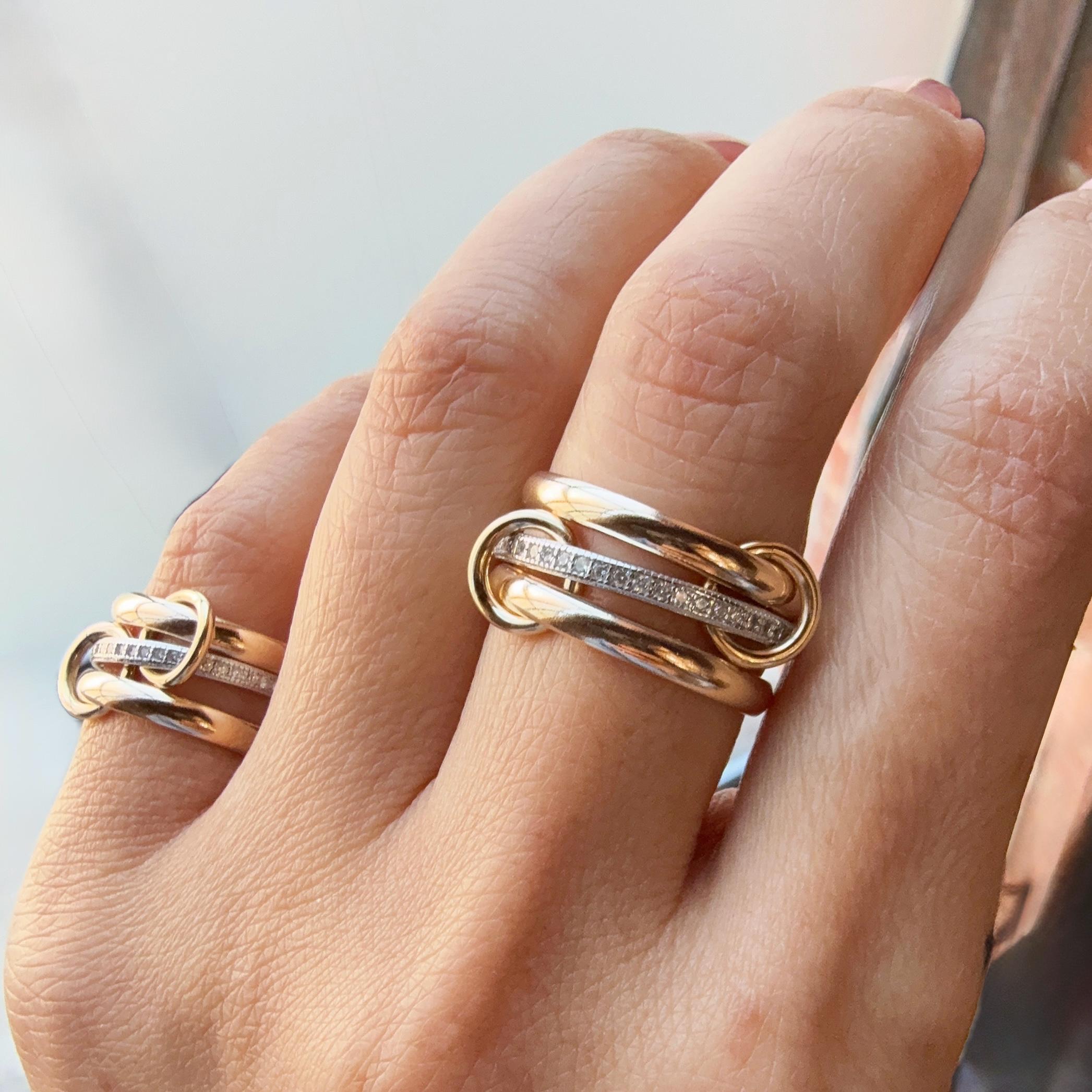 Noriko.I✾14kgf 14KGF Gold Filled Interlocking Ring Set: Sterling Silver Eternity