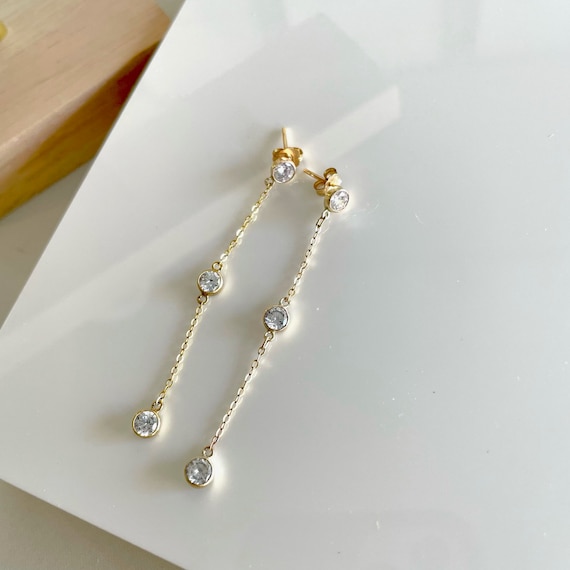 【threetimes】Dew drop earring SterlingSilverDewDropEarringsF