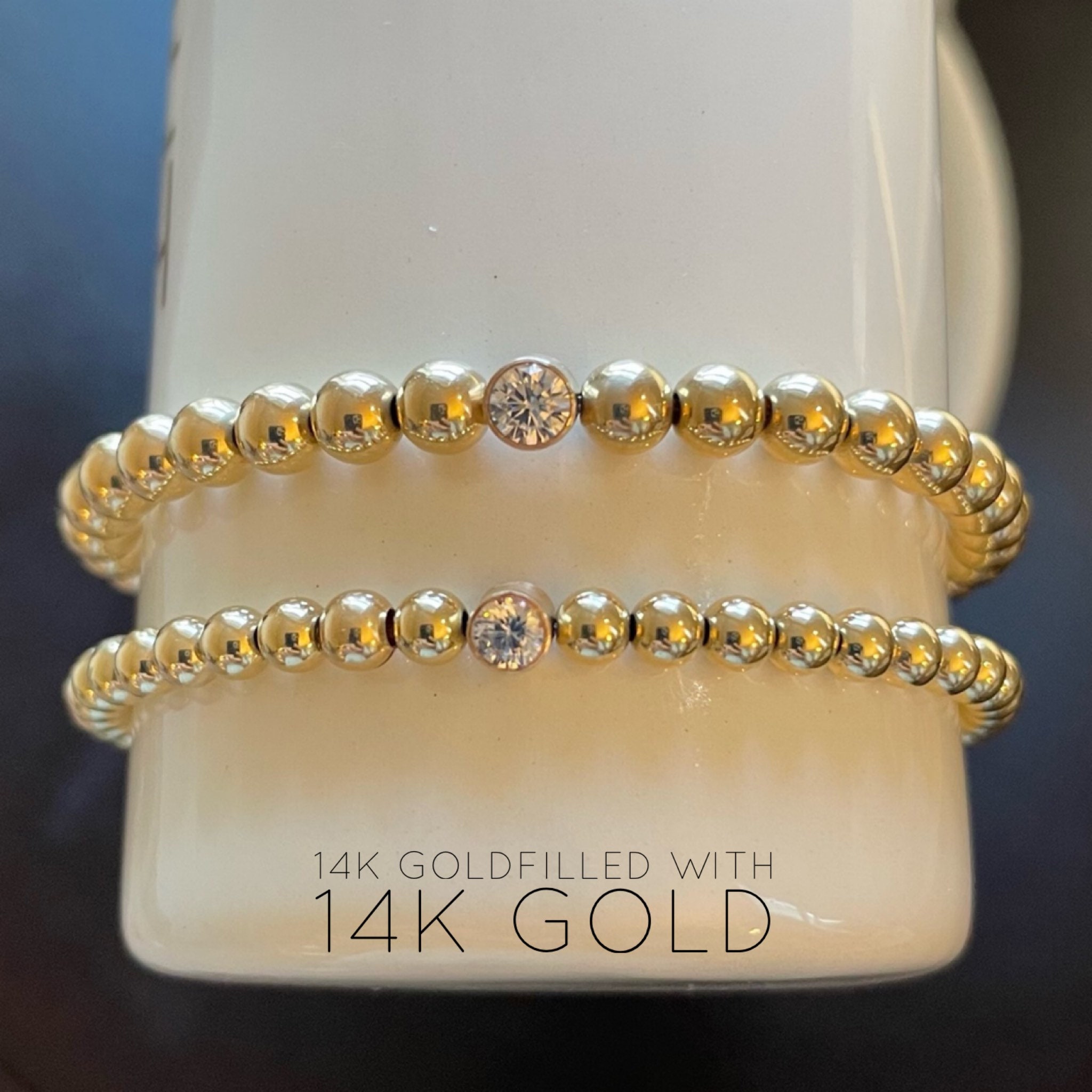 Cape Cod Sterling Silver & 14K Yellow Gold Double Ball Bracelet | The  Gilded Oyster