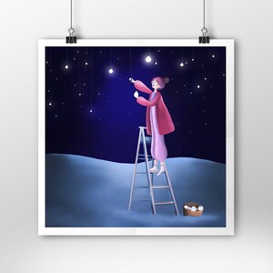 Vierkante poster. Open je lucht