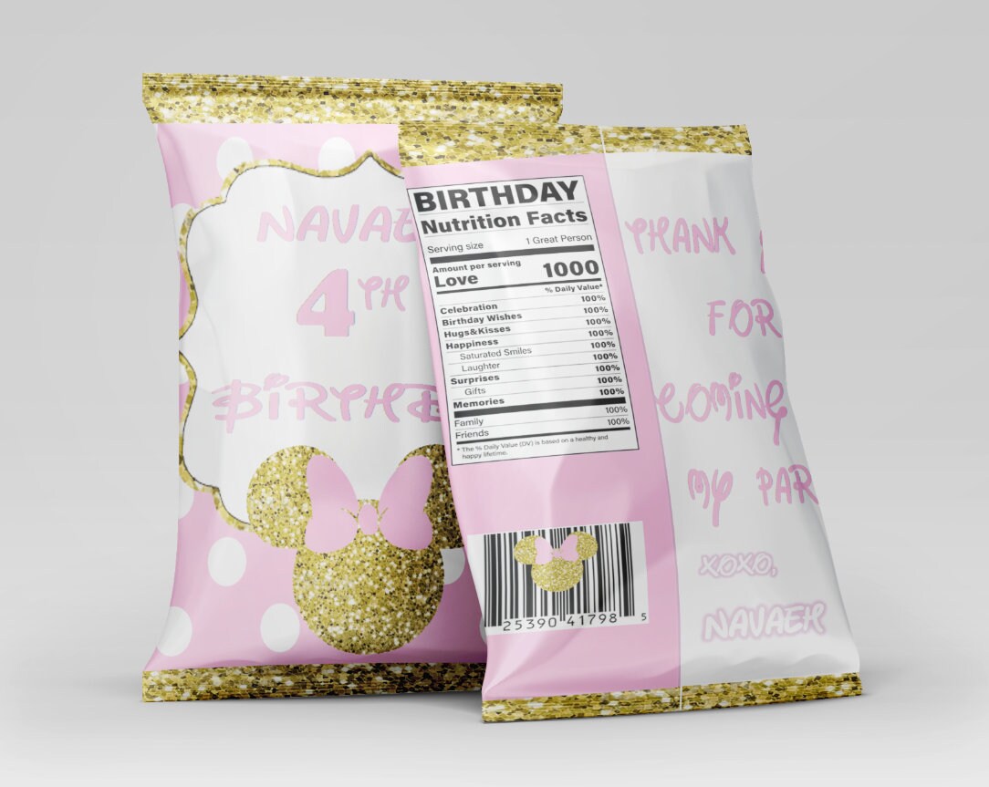 12 Custom Chips Bag Labels Etsy