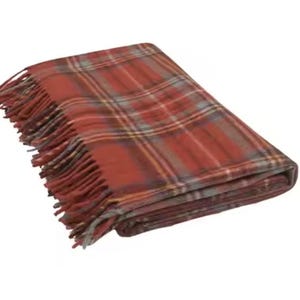 Wool Blanket, Tartan Plaid Stewart Royal Antique Wool blanket for winters, Recycled wool blanket