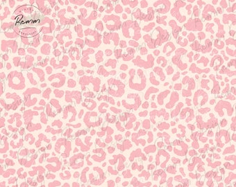 Retro Christmas Leopard Seamless Pattern: Fabric Print Design (JPEG, PNG)
