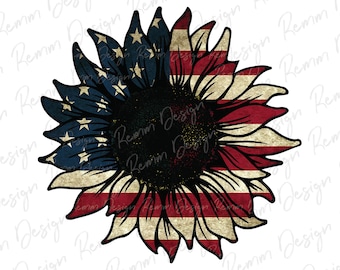 Download American Flag Sunflower Svg Etsy