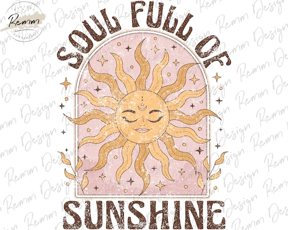 Soul Full of Sunshine PNG: Retro Summer Design (Digital Download)