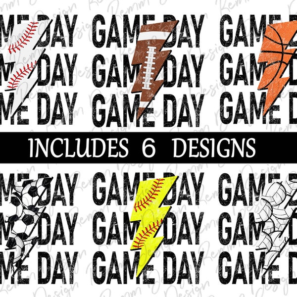 Game day Volleyball Lightning Bolt Grey Tee main image 1