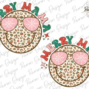 Merry Mama Merry Mini Png Designs, Matching Designs, Retro Christmas Png, Sublimation Design, Christmas Shirt Design, Digital Download