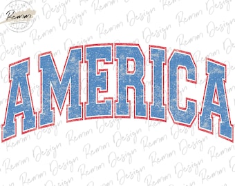 4th of July Png, America Png, Retro Png, USA Png, American Patriotic Png, Varsity Png, Fourth of July T Shirt Design, Sublimation Png Design