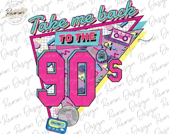 Retro 90s PNG Design: Sublimation or Print (Digital Download)
