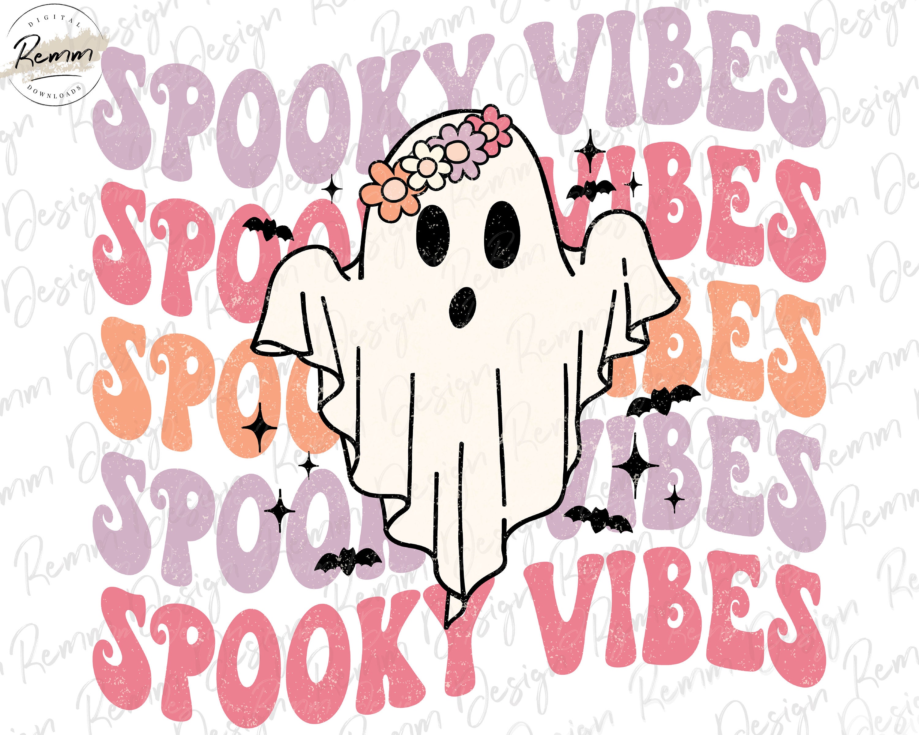 Spooky Vibes Png Halloween Png Cute Ghost Png Fall Png - Etsy