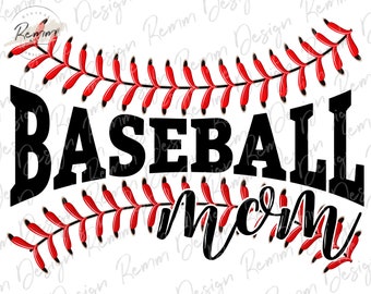 Baseball Mom PNG: Sublimation Design (Digital Download)