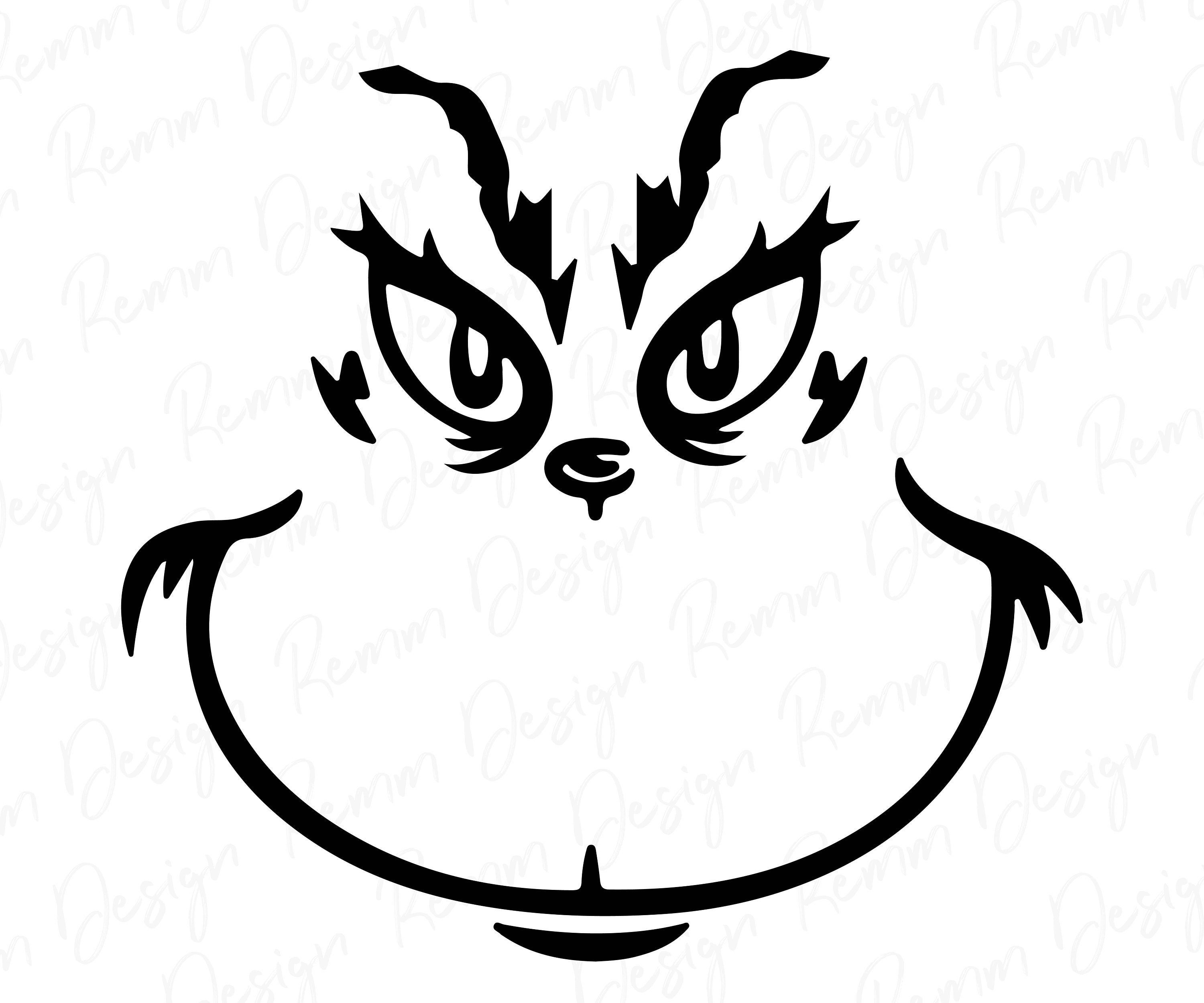 Grinch Face Stencil Free Printable