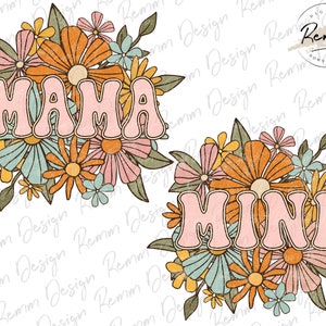 Mama Mini PNG, Matching Mama Mini, Mama Png, Retro Png, Mom Png, Sublimation Design, Mama Shirt Design, Mother's Day Png, Digital Download