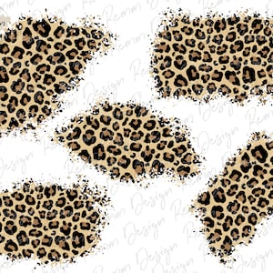Distressed Leopard Print Patches PNG, Leopard Patches, Leopard Patch Background, Sublimation PNG design, Sublimation Patches