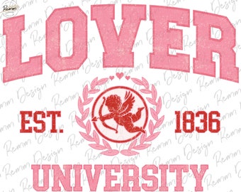 Varsity Lover PNG: design retrò per maglietta di San Valentino (download digitale)