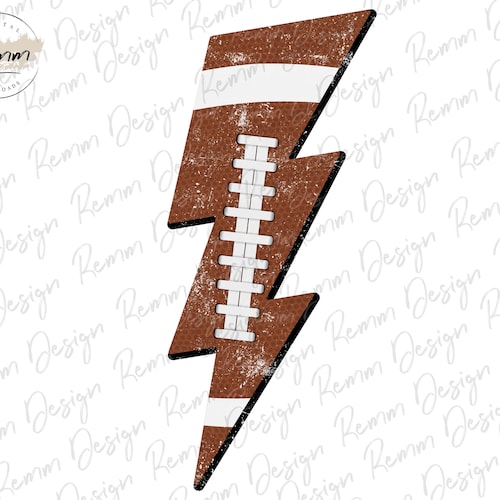 Football Lightning Bolt Png Distressed Football Png Etsy Ireland