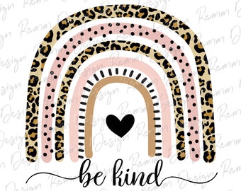 Leopard Rainbow Sublimation Design: Boho Animal Print (Digital Download)