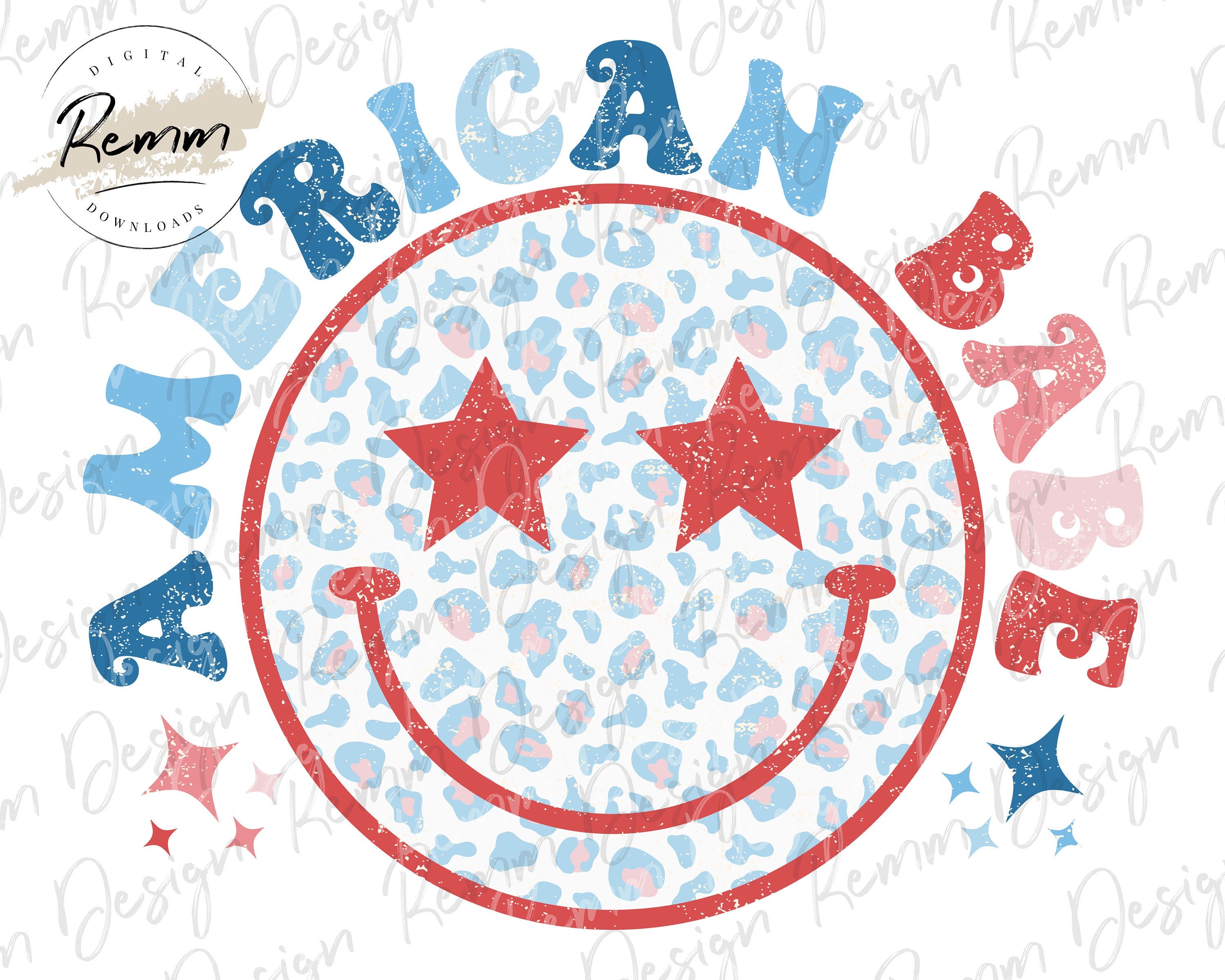 4th of July Png, American Babe Png, Retro Png, Retro Smiley Face Png, USA Png, American Png, Fourth of July Shirt Design, Sublimation Design