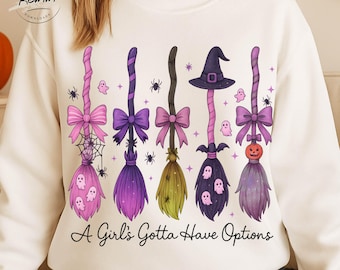 A Girls Gotta Have Options Png, Retro Halloween Png, Witches Png, Halloween Png, Spooky Season Png, Feeling Witchy Png