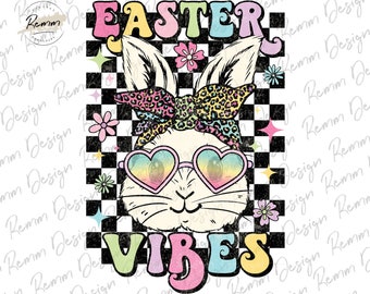 Easter Png, Easter Vibes Png, Retro Easter Png, Easter Bunny Png, Easter Shirt Design, Happy Easter Png, Easter Sublimation Design Download