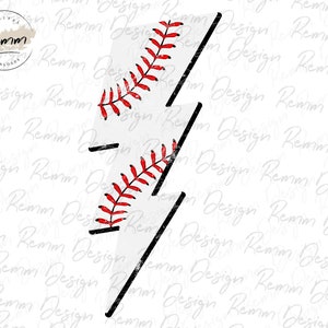 Baseball Lightning Bolt Png, Distressed Baseball Png, Sublimation Download, Printable, Background Design
