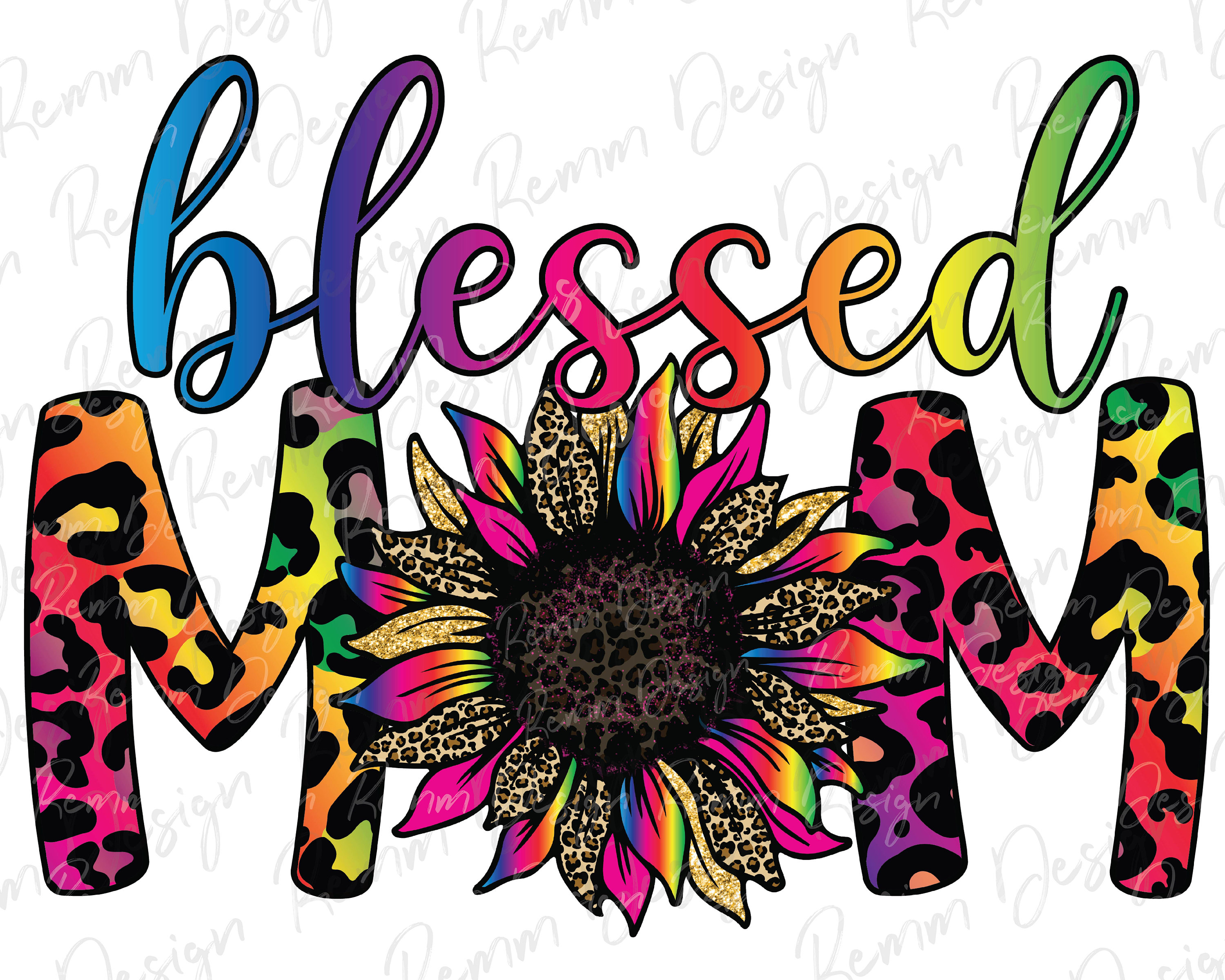 Blessed Mama Png Leopard Blessed Mama Png Sublimation Design Download Mother's Day Png Leopard Sunflower Mama Png File for Sublimation