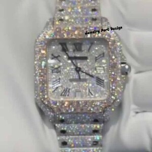 Diamond Watch Steel Body Automatic VVS 