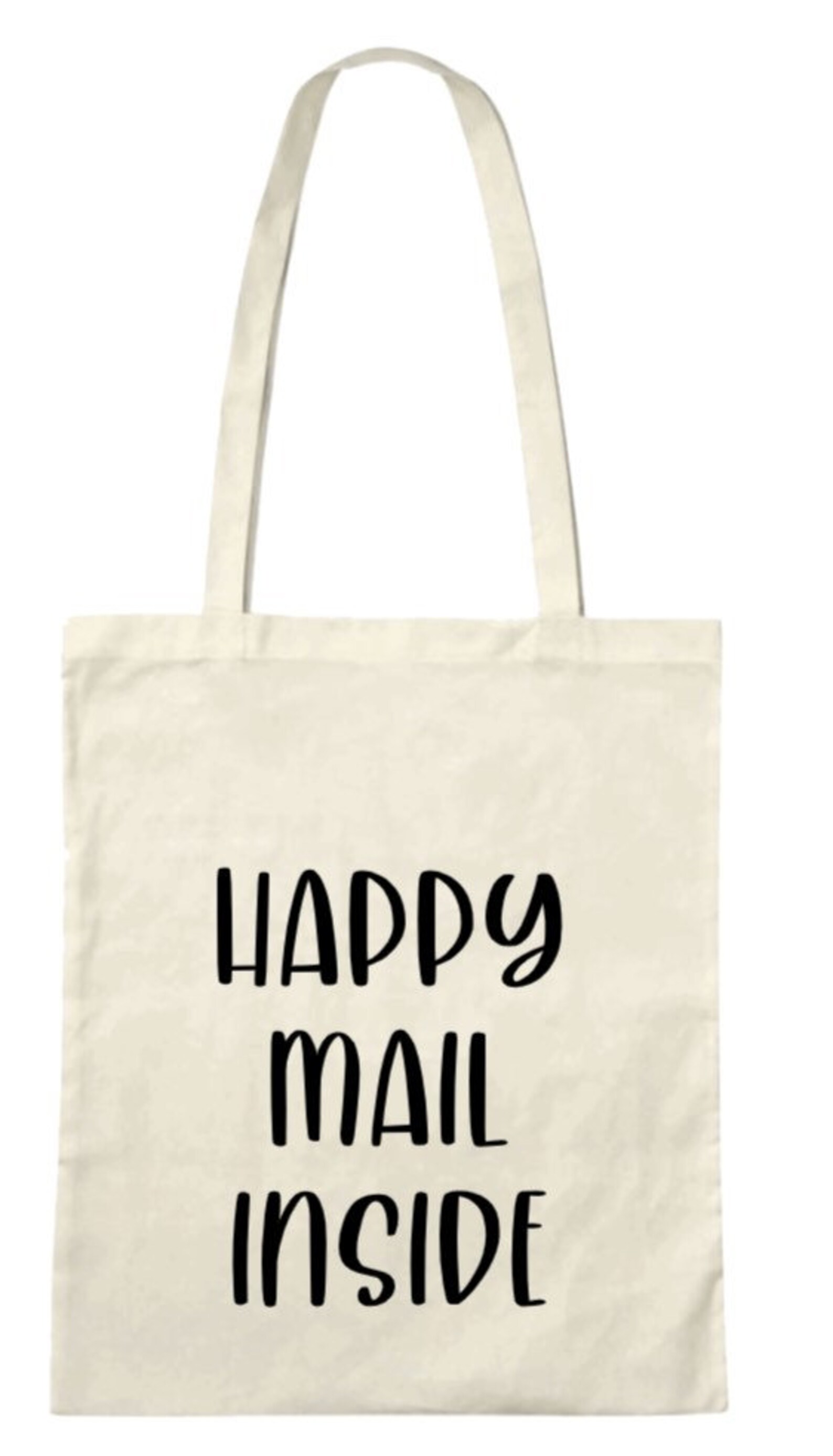 Happy Mail Inside Happy Mail Tote Bag Canvas Bag Small Etsy