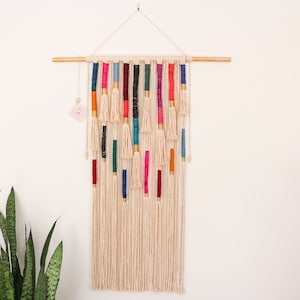 Colorful macrame wall hanging