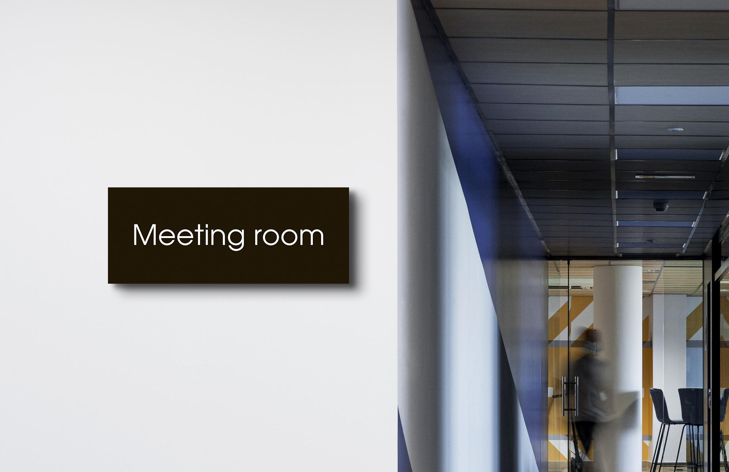 Cartello Sala Conferenze 120x120mm - Insegna Moderna In Alluminio/Vetro Acrilico Per Ufficio - Foto 2