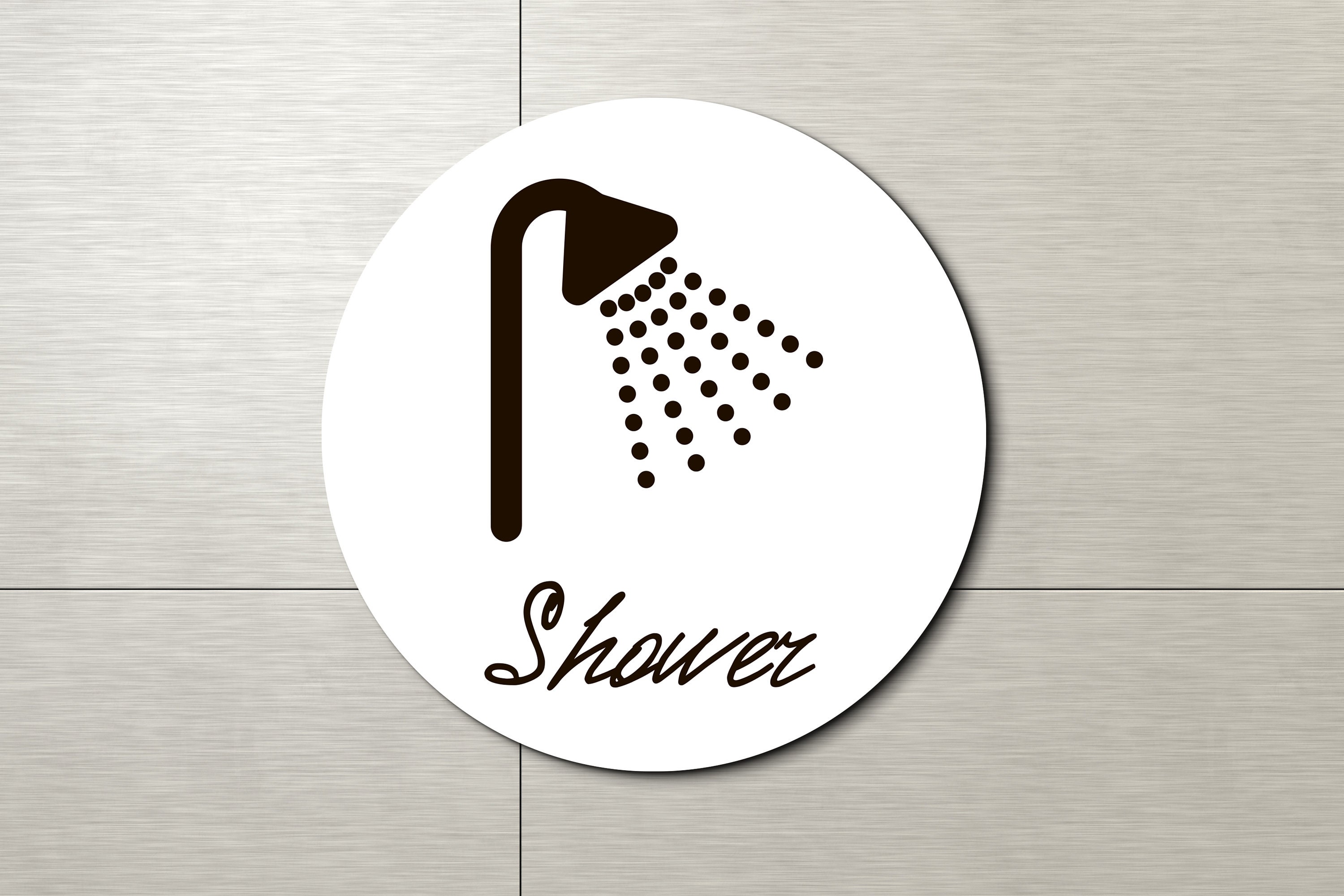 Shower Today. Sign Modern Acrylic Shower Sign: Round Bath Door Decor - Etsy
