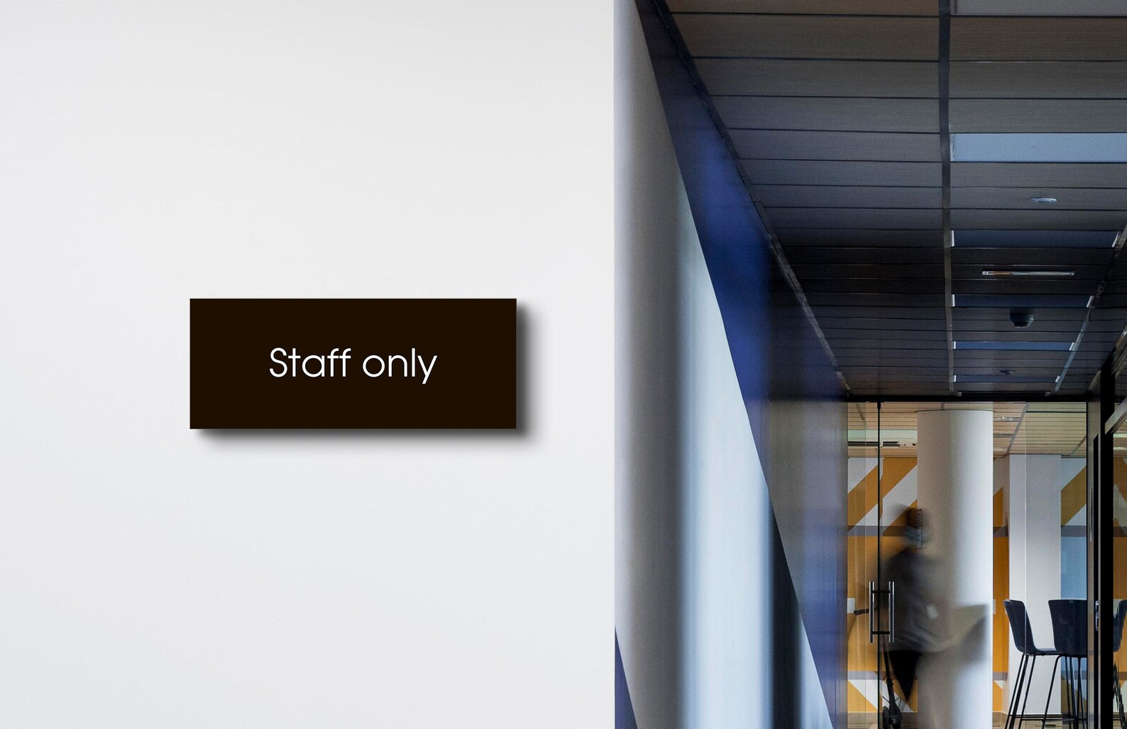 Modern Acrylic Glass Sign Staff Only - Elegant Office Door Plaque ...
