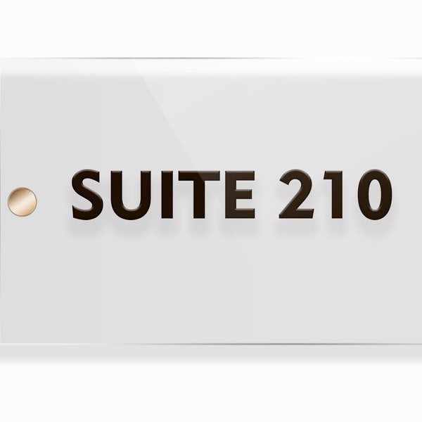 Custom Suite Number Sign Hotel Room Door Signs Front Door Numbers Customizable Information Signage Wall Mounted Plaque Acrylic Glass