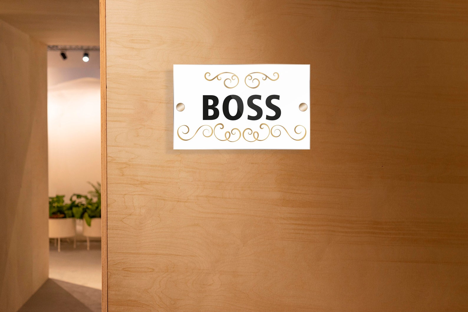Boss Sign Bosses Office Door Signs Business Company Decor Etsy