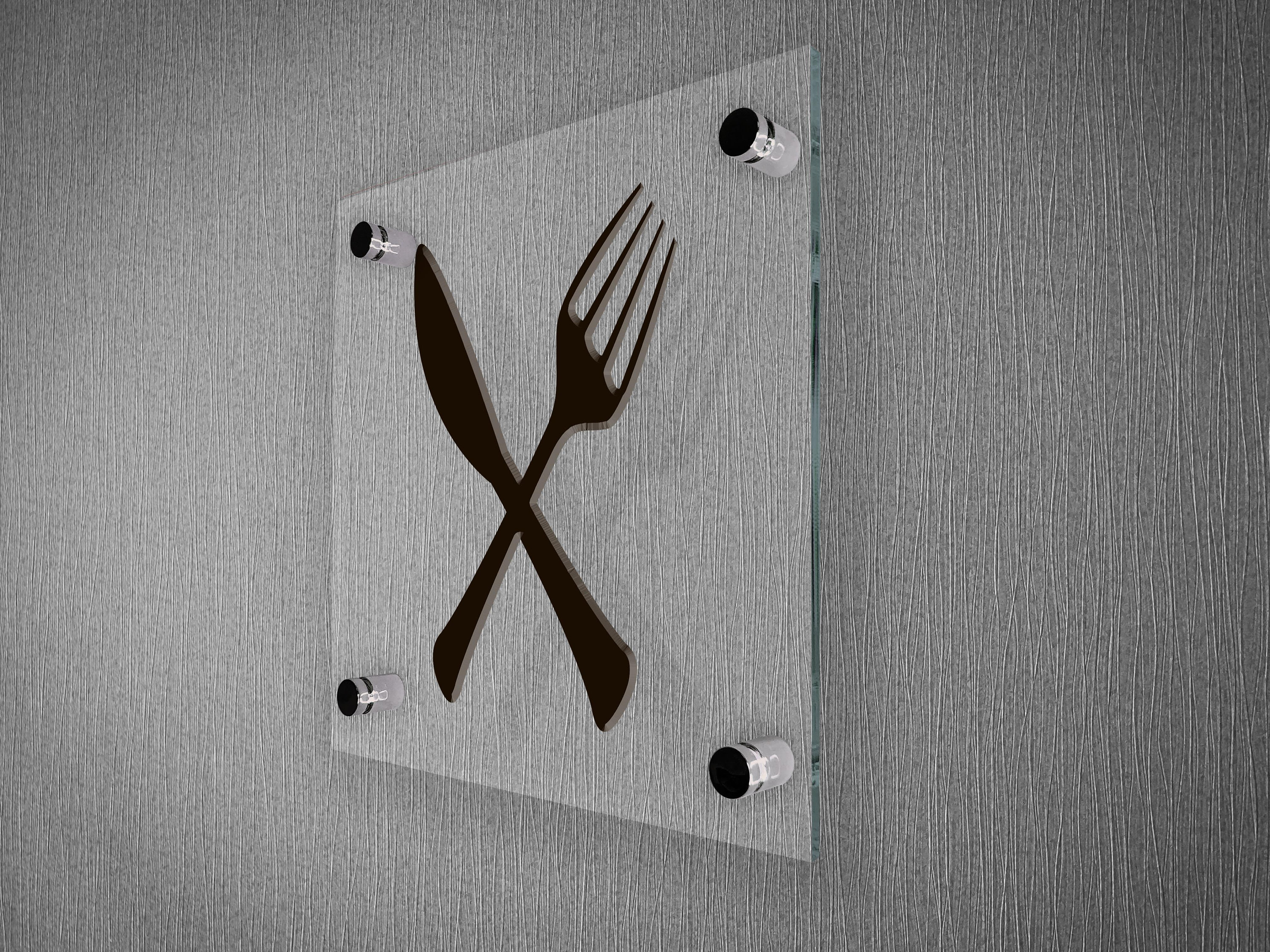 Fork And Knife Sign Kitchen Wall Decor Customizable Etsy