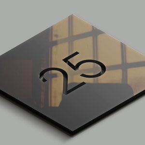 Personalized Acrylic Room Number Sign - Minimalistic Modern Business Door Plaque - Custom Office Signage - Suite Number - Exam Room