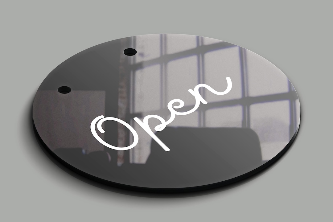 Modern Acrylic Open Closed Door Sign: Business, Shop, Salon - Etsy