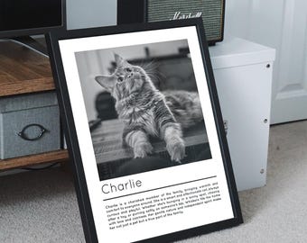 Personalized Pet Portrait Poster: Custom Black & White Pet Art