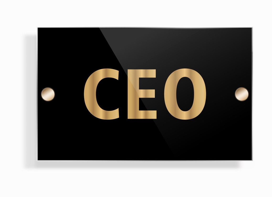 CEO Sign Business Company Door Decor Office Sign Personalized Etsy
