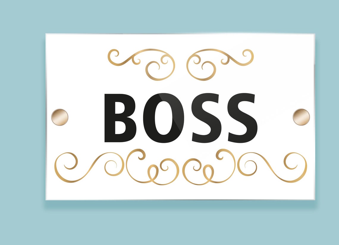 Boss Sign Bosses Office Door Signs Business Company Decor Etsy