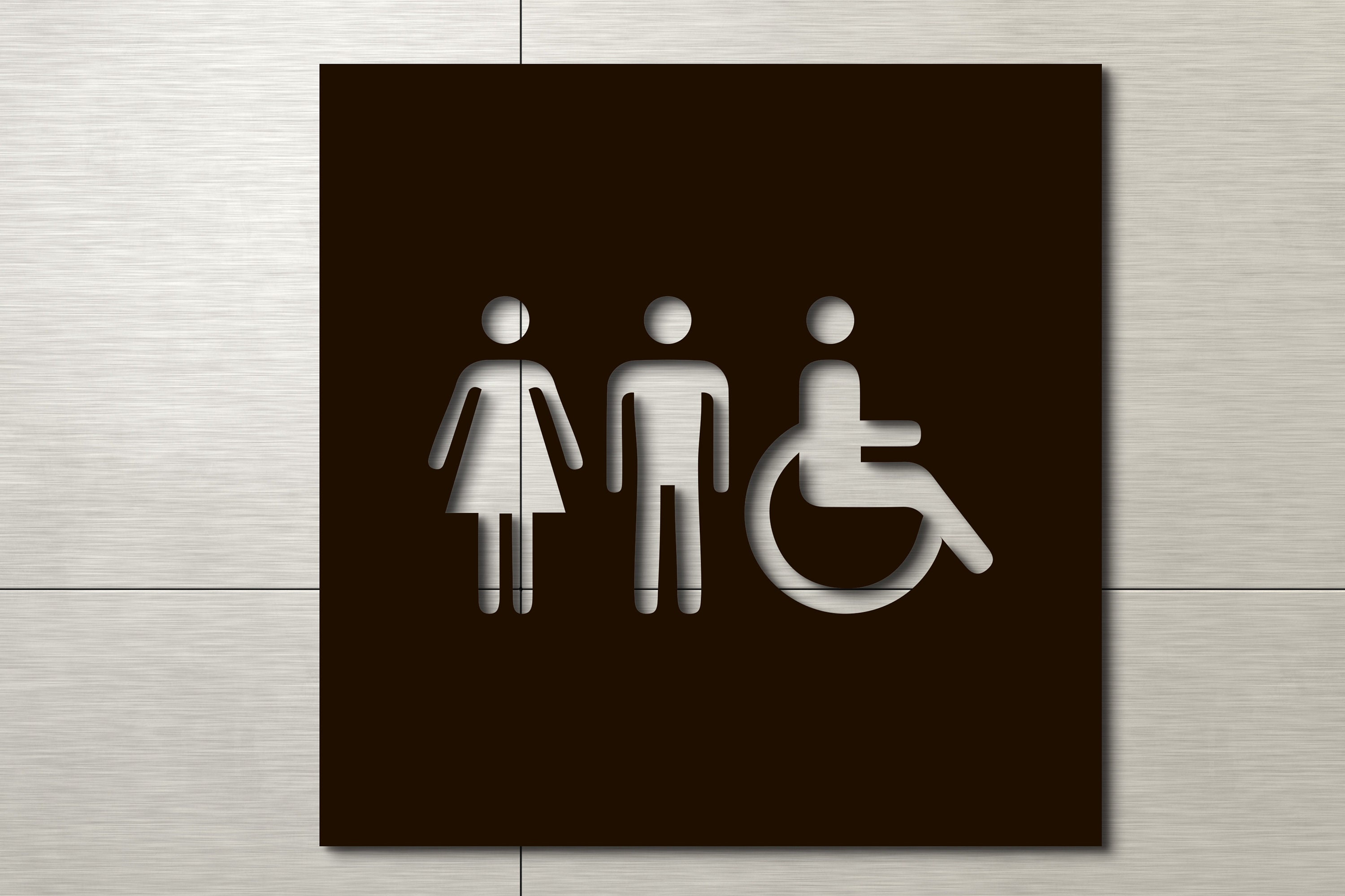 Wc Sign Classy Minimalistic Acrylic WC Restrooms Sign - Elegant Bathroom Toilet Door ...
