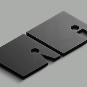 20 cm 8 Zoll WC-Schild Minimalistisches Design Acryl Schild für Türen Toilette Innen & Außen Waschküche Plakette Navigation für Büro Hotel Cafe