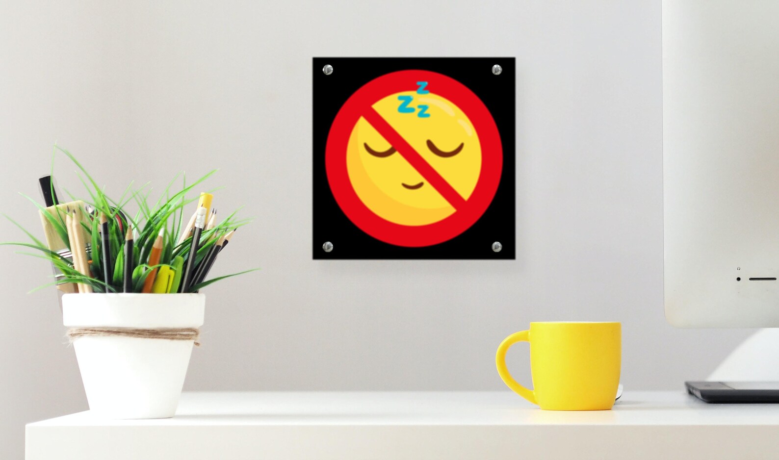 Sleep Forbidden Sign No Sleeping Funny Student Dorm Decor Etsy